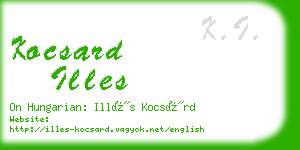 kocsard illes business card